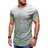 Dyed Pattern Short Sleeve Fashion T-shirt