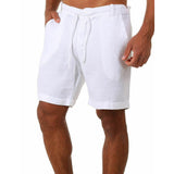 Summer Breathable Solid Color Linen Shorts
