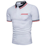 Short Sleeve Contrast Color Polo Shirt