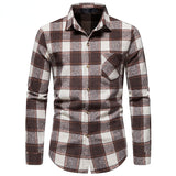 Woolen Flannel Casual Long-sleeved Shirt