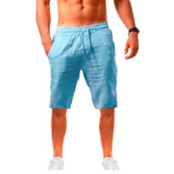 Breathable Solid Color Linen Shorts