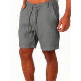 Summer Breathable Solid Color Linen Shorts