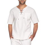 Cotton and Linen Led Casual Men T-shirt